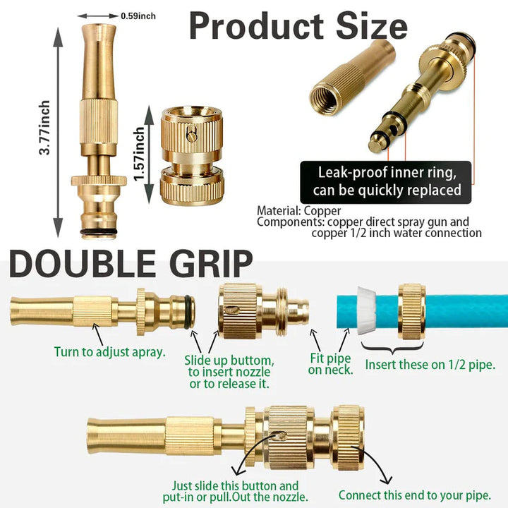 Urban™ Brass Water Spray Nozzle - Heavy Duty Pressure Washer